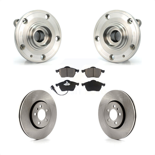 Hub Bearing Assembly Disc Brake Rotors And Pads Front Kit For Volkswagen Jetta