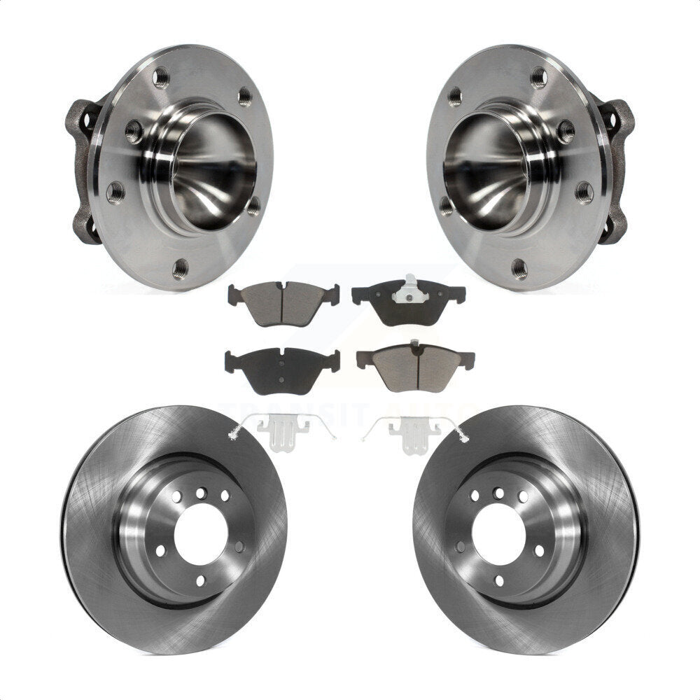 Hub Bearing Assembly Disc Brake Rotors And Pads Front Kit For 2006 BMW 330i