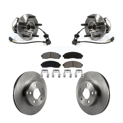 Hub Bearing Assembly Brake Rotor & Pad Front Kit For Ford Ranger Mazda B4000 4WD