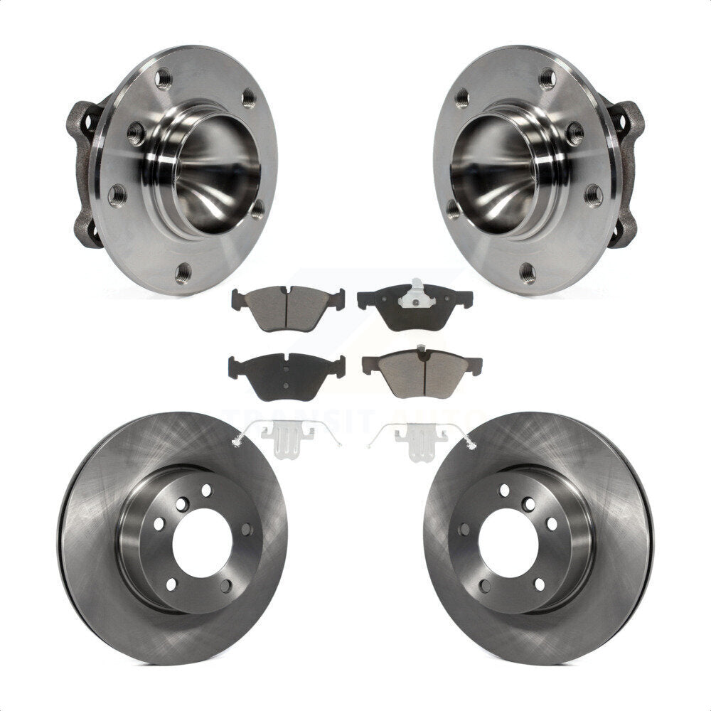 Hub Bearing Assembly Disc Brake Rotor Pads Front Kit For BMW 128i 328i 323i 325i