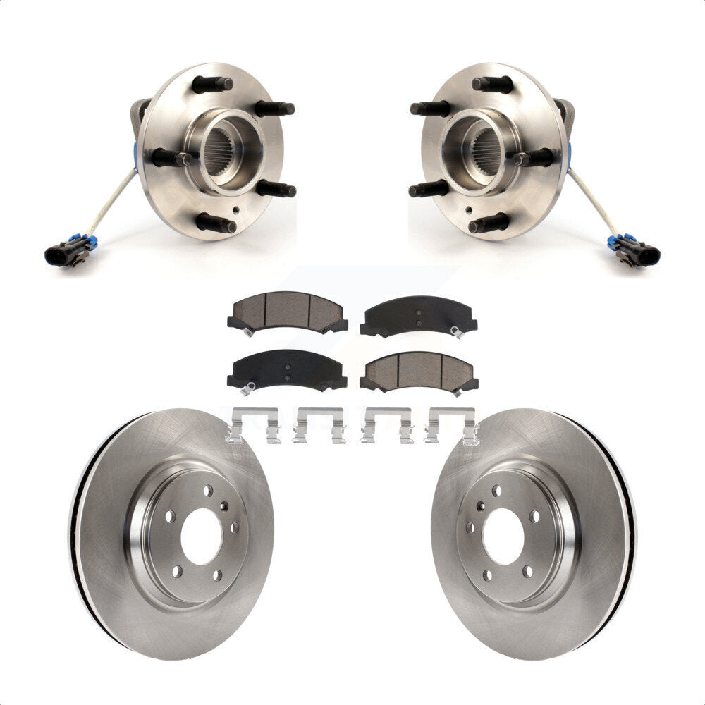 Hub Bearing Brake Rotor Pads Front Kit For Buick Lucerne Chevrolet Impala Allure