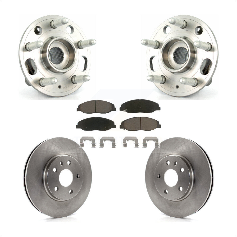 Hub Bearing Brake Rotor Pad Front Kit For Cadillac CTS Without Heavy Duty Brakes