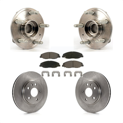 Hub Bearing Assembly Disc Brake Rotor And Ceramic Pad Front Kit For Cadillac CTS