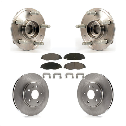 Hub Bearing Assembly Disc Brake Rotor And Ceramic Pad Front Kit For Cadillac CTS