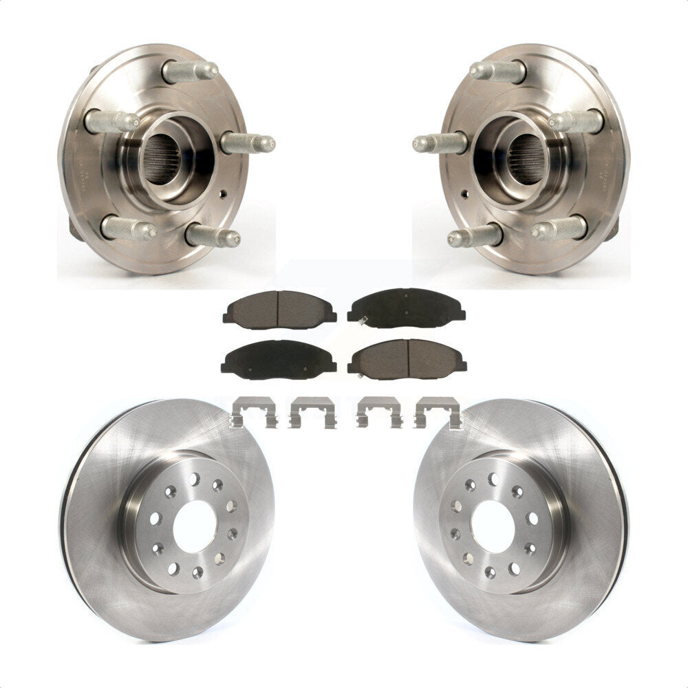 Hub Bearing Brake Rotor Pad Front Kit For Cadillac CTS Without Heavy Duty Brakes