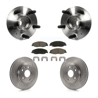 Hub Bearing Assembly Brake Rotor & Pad Front Kit For 2012-2013 Cadillac CTS 6.2L