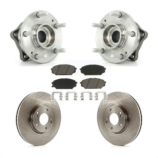Hub Bearing Assembly Brake Rotor & Pads Front Kit For 2007-2012 Hyundai Veracruz