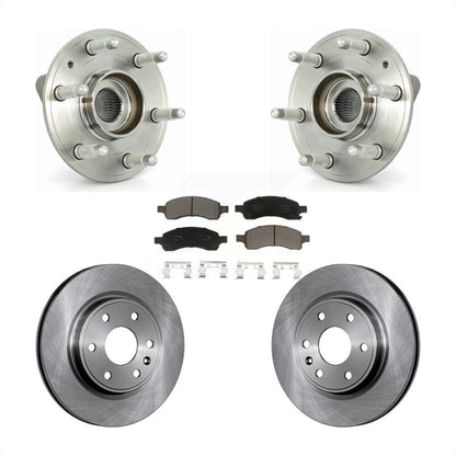 Hub Bearing Brake Rotor And Pad Front Kit For GMC Acadia Buick Enclave Chevrolet
