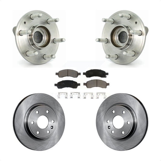 Hub Bearing Brake Rotor And Pad Front Kit For GMC Acadia Buick Enclave Chevrolet