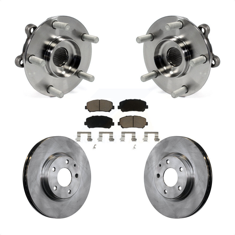 Hub Bearing Assembly Disc Brake Rotor And Pad Front Kit For 2013-2015 Mazda CX-5