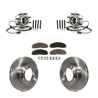 Hub Bearing Disc Brake Rotor & Pad Front Kit For Ford F-250 Super Duty F-350 4WD