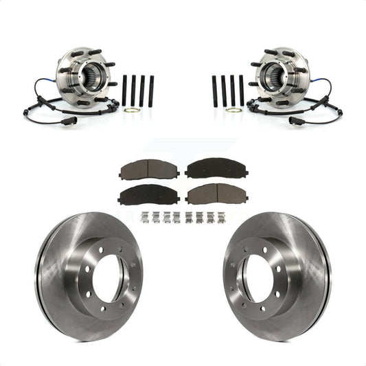 Hub Bearing Disc Brake Rotor & Pad Front Kit For Ford F-250 Super Duty F-350 4WD