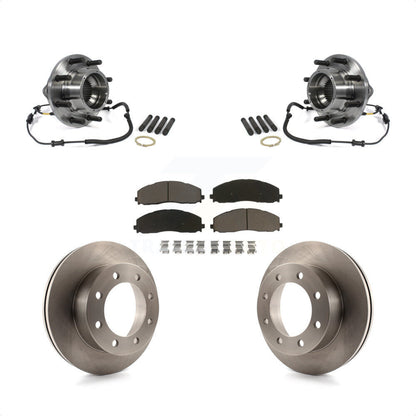 Hub Bearing Disc Brake Rotor & Pads Front Kit For 2013 Ford F-350 Super Duty 4WD