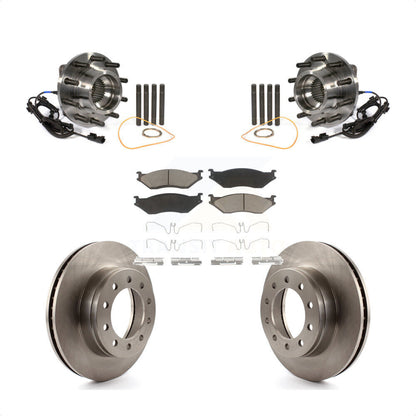 Hub Bearing Disc Brake Rotor Pad Front Kit For Ford F-450 Super Duty F-550 4 X