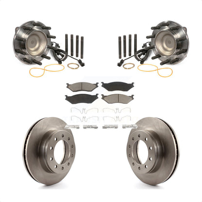 Hub Bearing Disc Brake Rotor Pad Front Kit For Ford F-450 Super Duty F-550 4 X 2