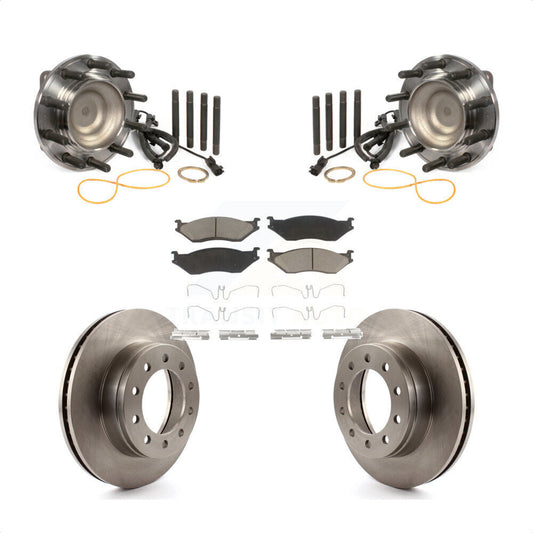 Hub Bearing Disc Brake Rotor Pad Front Kit For Ford F-450 Super Duty F-550 4 X 2