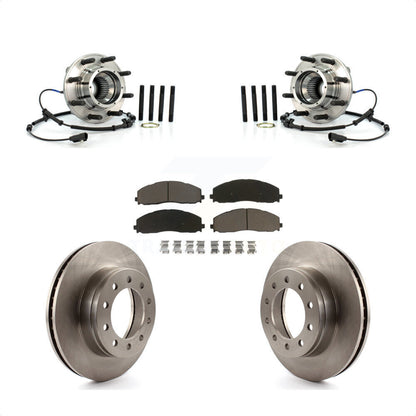Hub Bearing Disc Brake Rotor & Pads Front Kit For 2013 Ford F-250 Super Duty 4WD