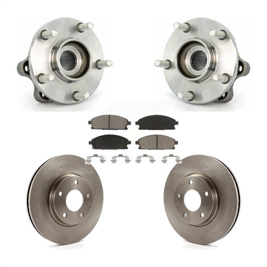 Hub Bearing Assembly Disc Brake Rotor & Pad Front Kit For 2004-2009 Nissan Quest