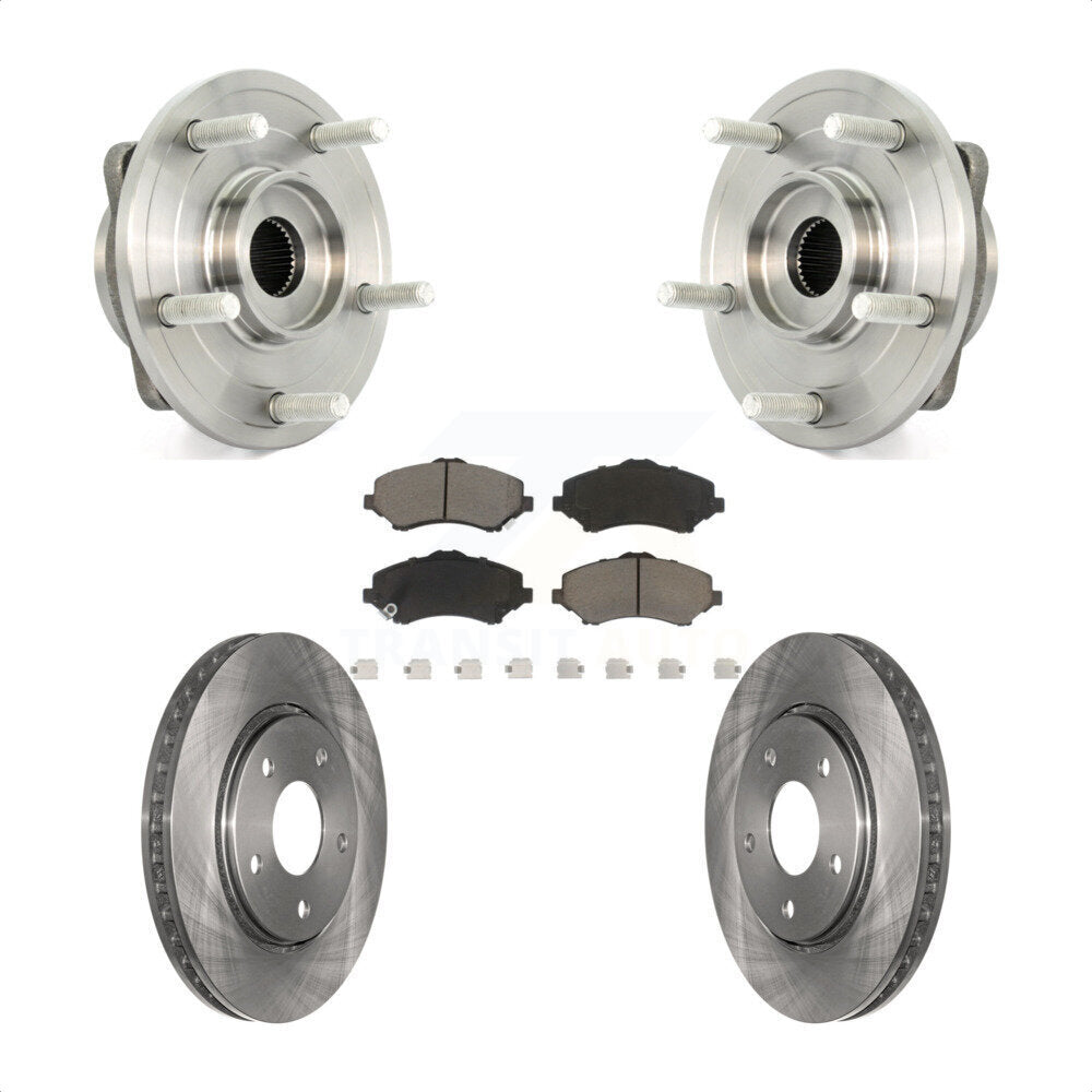 Hub Bearing Assembly Disc Brake Rotors And Pads Front Kit For Dodge Journey