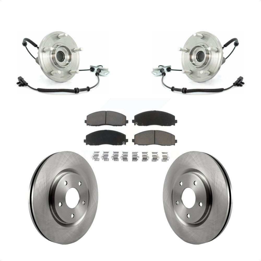Hub Bearing Assembly Disc Brake Rotors And Pads Front Kit For Volkswagen Routan