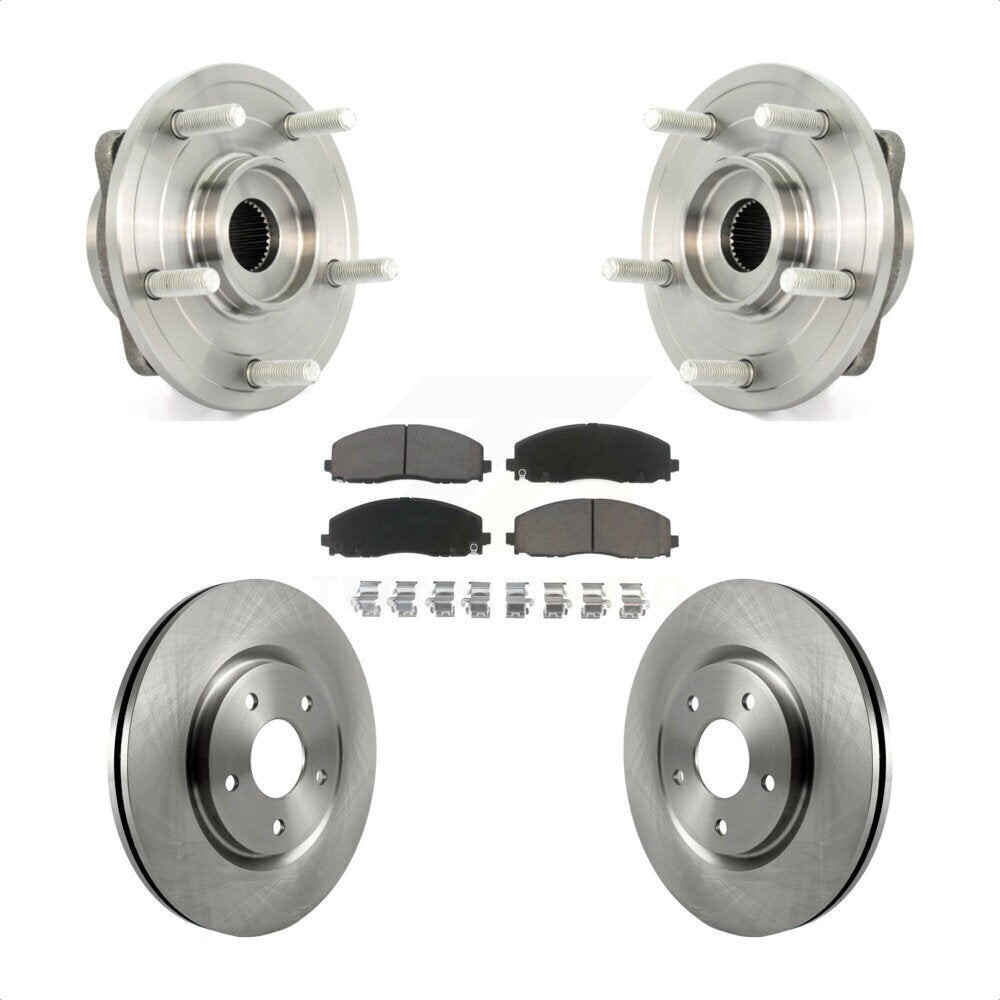 Hub Bearing Assembly Disc Brake Rotors And Pads Front Kit For Dodge Journey