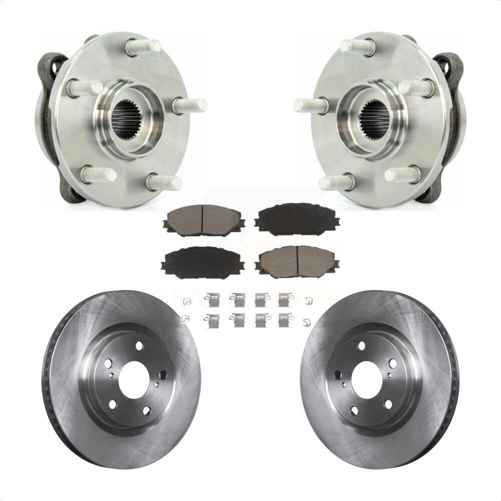 Hub Bearing Assembly Brake Rotor & Pads Front Kit For Toyota RAV4 Scion tC Mirai
