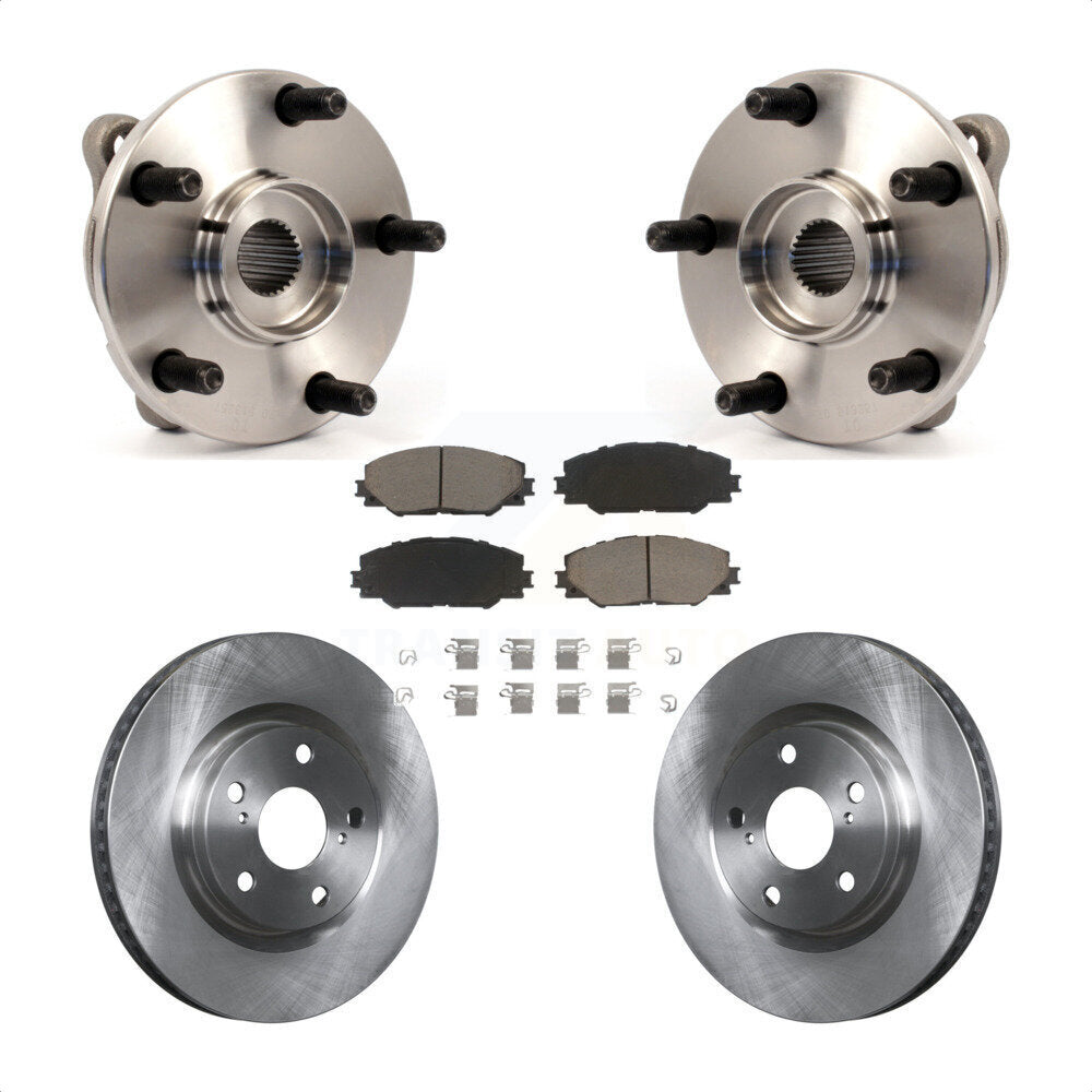 Hub Bearing Disc Brake Rotor & Pad Front Kit For Toyota RAV4 Scion Corolla iM tC