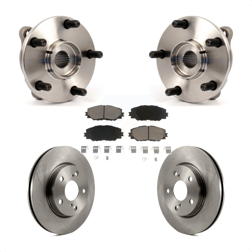 Hub Bearing Brake Rotor And Pad Front Kit For Toyota RAV4 Prius V Scion xB Lexus