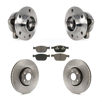 Hub Bearing Assembly Disc Brake Rotors And Ceramic Pads Front Kit For Volvo XC90