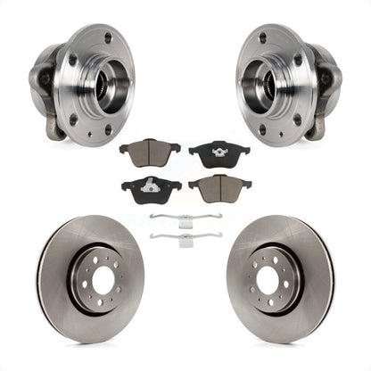 Hub Bearing Assembly Disc Brake Rotors And Ceramic Pads Front Kit For Volvo XC90