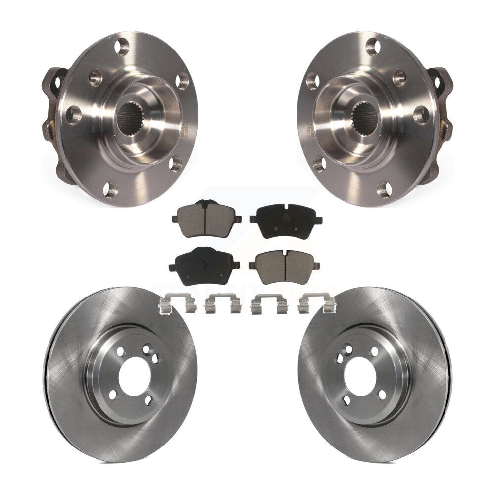 Hub Bearing Assembly Disc Brake Rotor & Pad Front Kit For Mini Cooper Countryman