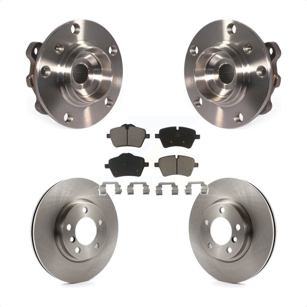 Hub Bearing Disc Brake Rotor & Pads Front Kit For Mini Cooper Countryman Paceman
