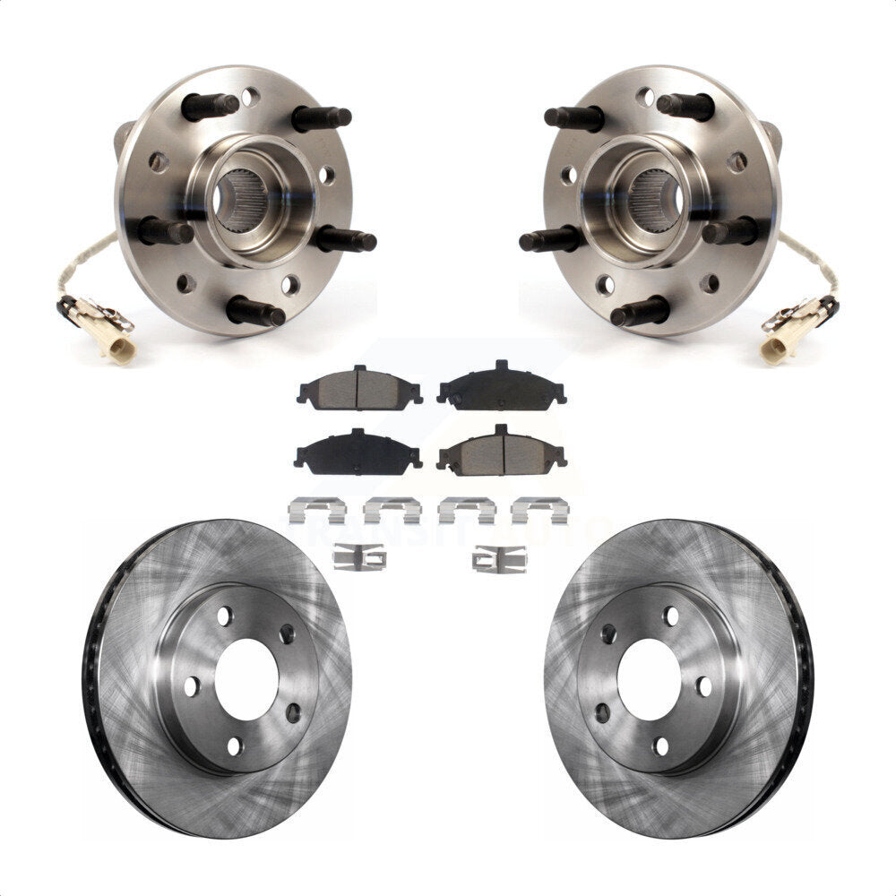 Hub Bearing Disc Brake Rotor Pad Front Kit For Pontiac Grand Am Chevrolet Malibu