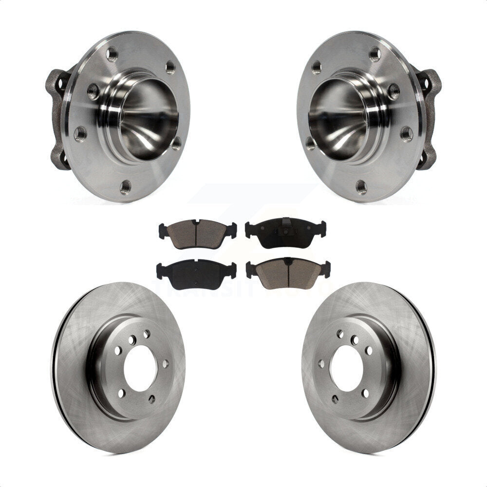 Hub Bearing Assembly Disc Brake Rotors And Pads Front Kit For 2006 BMW 325Ci