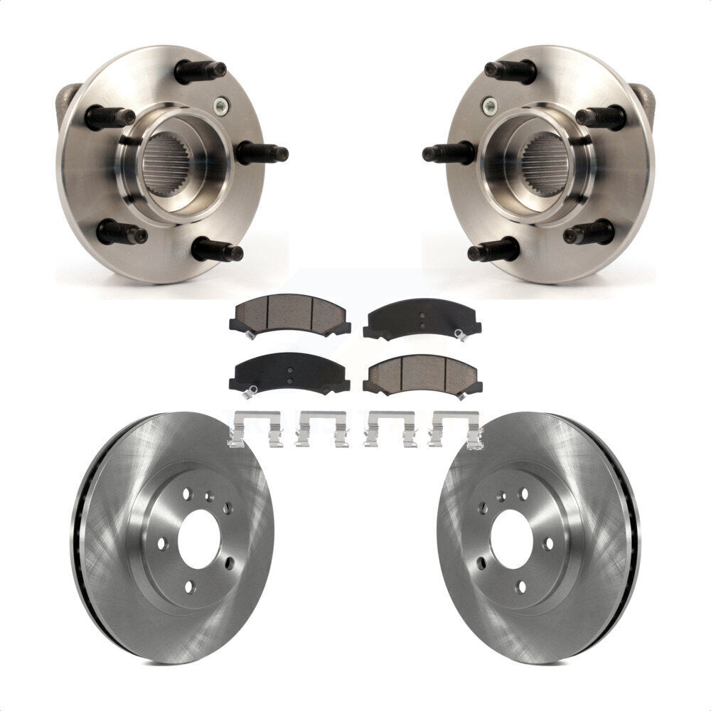 Hub Bearing Brake Rotor & Pad Front Kit For Chevrolet Impala Monte Carlo Non-ABS