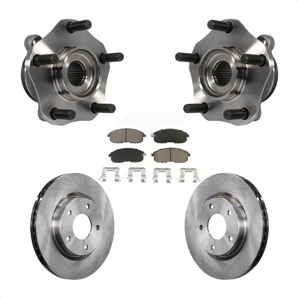 Hub Bearing Assembly Disc Brake Rotors And Pads Front Kit For Nissan Sentra