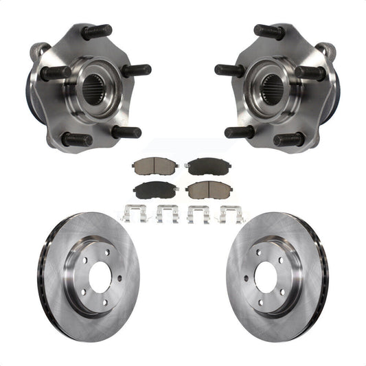 Hub Bearing Assembly Disc Brake Rotors And Pads Front Kit For Nissan Sentra