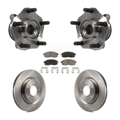 Hub Bearing Brake Rotor & Pad Front Kit For 2017-2019 Nissan Sentra Turbocharged