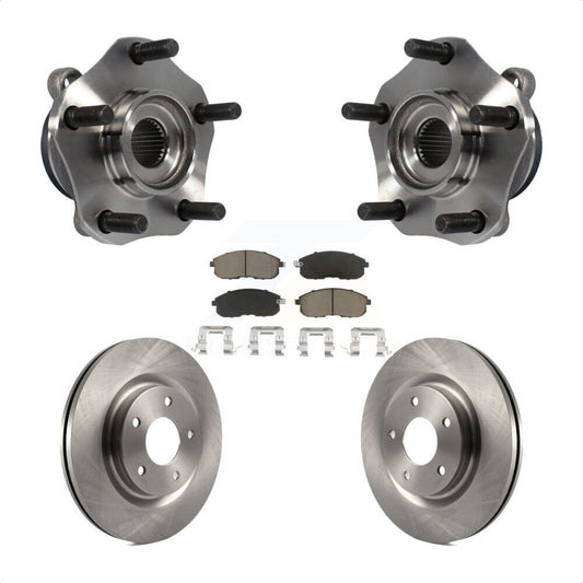 Hub Bearing Brake Rotor & Pad Front Kit For 2017-2019 Nissan Sentra Turbocharged