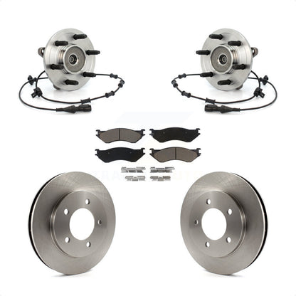 Hub Bearing Disc Brake Rotor Pad Front Kit For Ford Expedition Lincoln Navigator