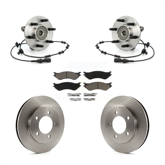 Hub Bearing Disc Brake Rotor Pad Front Kit For Ford Expedition Lincoln Navigator