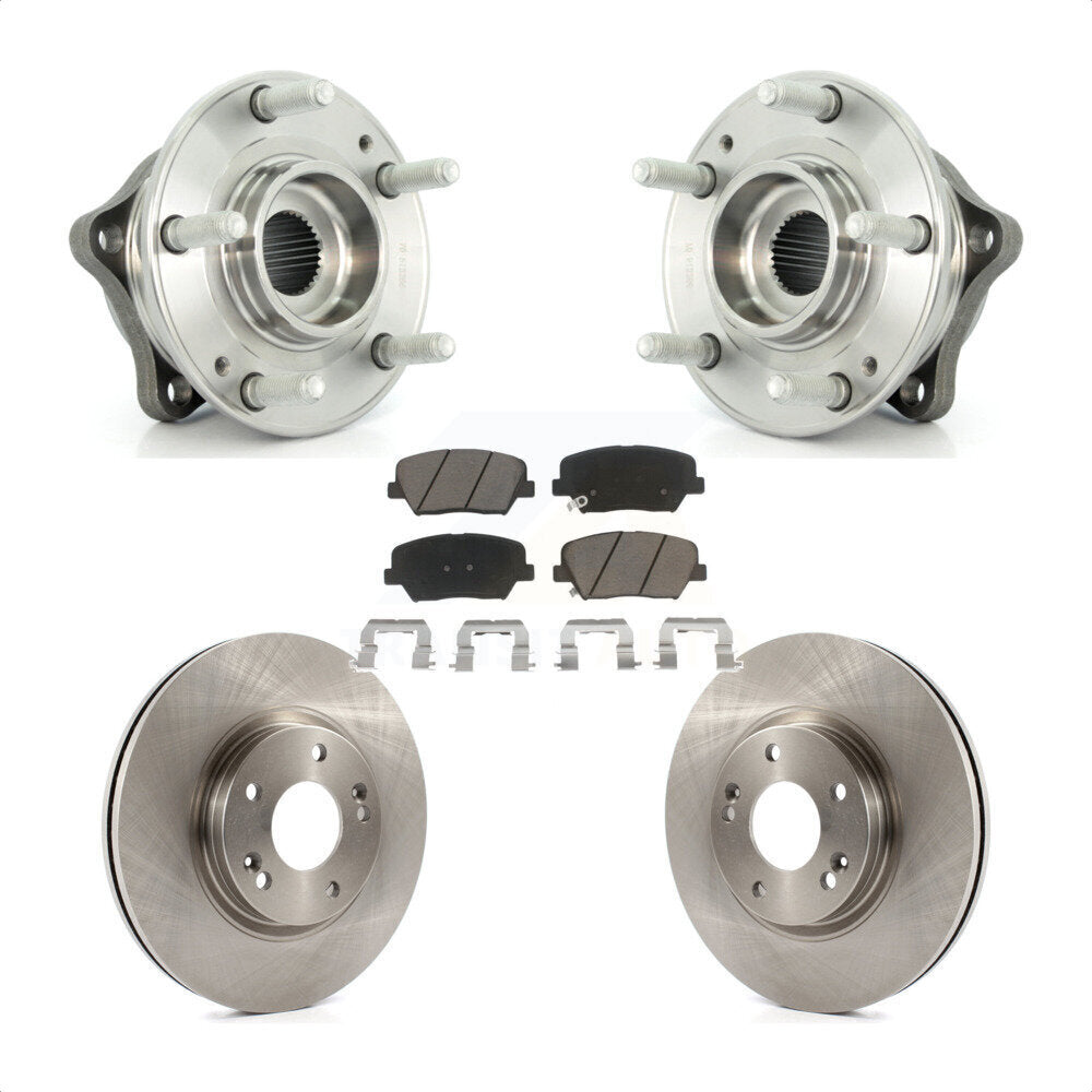 Hub Bearing Assembly Brake Rotor Pads Front Kit For Hyundai Santa Fe Kia Sorento