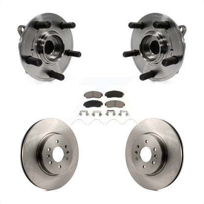 Hub Bearing Assembly Disc Brake Rotor Pads Front Kit For 2011-2014 Honda Odyssey