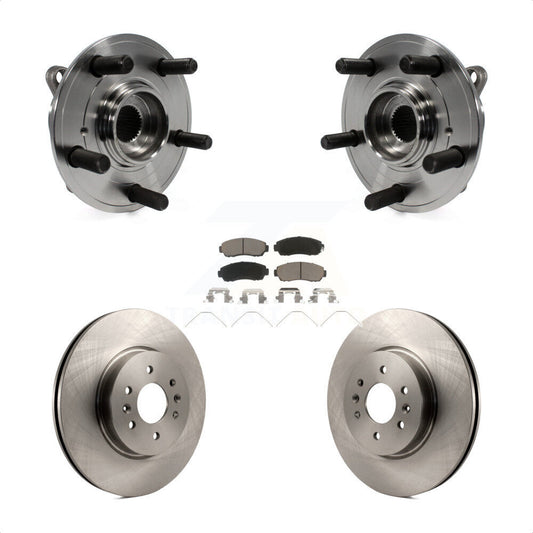 Hub Bearing Assembly Disc Brake Rotor Pads Front Kit For 2011-2014 Honda Odyssey