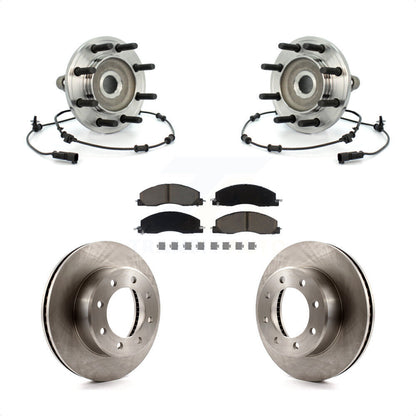Hub Bearing Assembly Disc Brake Rotor Pads Front Kit For Dodge Ram 2500 3500 4WD