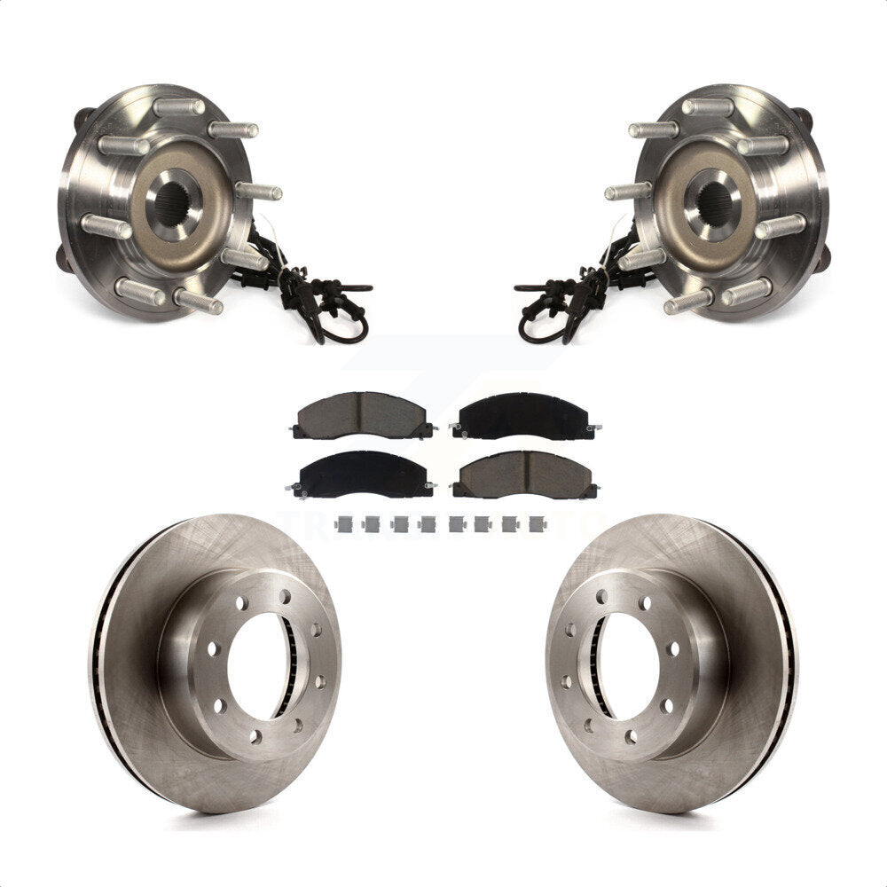 Hub Bearing Assembly Disc Brake Rotors And Pads Front Kit For Ram 2500 3500