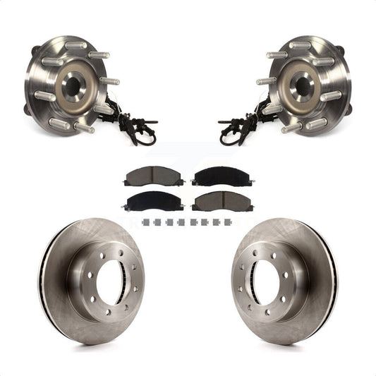 Hub Bearing Assembly Disc Brake Rotors And Pads Front Kit For Ram 2500 3500