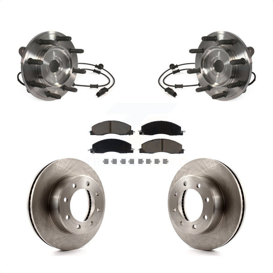 Hub Bearing Assembly Disc Brake Rotors And Pads Front Kit For Ram 3500 2500