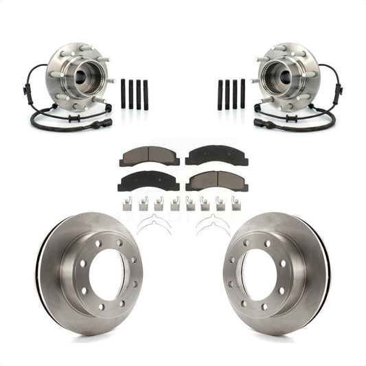 Hub Bearing Assembly Brake Rotor Pads Front Kit For 2001-2005 Ford Excursion 4WD