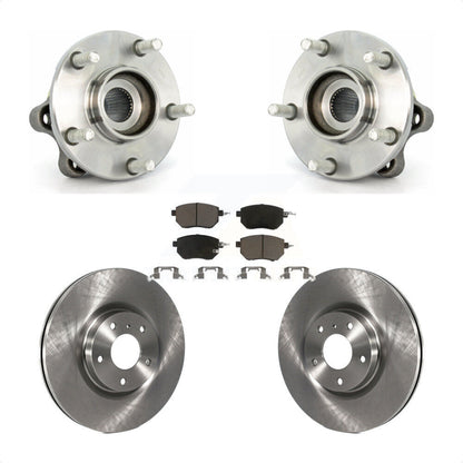 Hub Bearing Assembly Disc Brake Rotor Pads Front Kit For 2005-2007 Nissan Murano